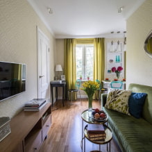 How to arrange a narrow living room correctly? -4