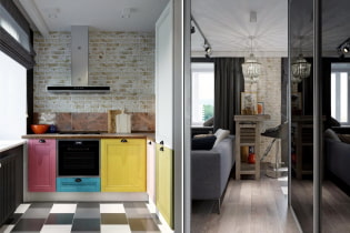 Stylish loft in Khrushchev: a project for reworking one-room apartment into a studio