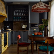 Features of the design of a dark kitchen-3