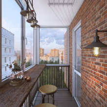 Photos and ideas for decorating a balcony in the style of a loft-3