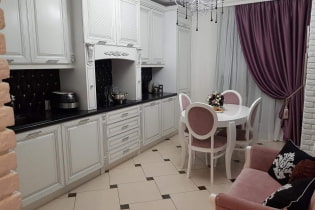 Beautiful asymmetry on the windows: decoration with curtains on one side