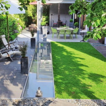How to arrange landscape design of a narrow area? -0