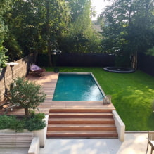 How to arrange landscape design of a narrow area? -4