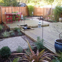 How to arrange landscape design of a narrow area? -7