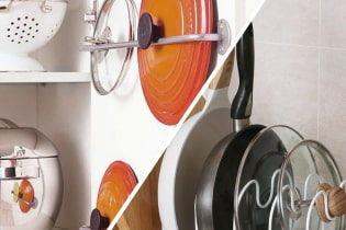 13 ideas for storing pot lids and pans in the kitchen