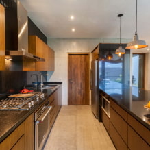 Features of kitchen design with a parallel layout-5