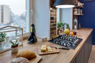 Kitchen design with wooden countertops
