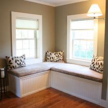 Sofa-window sill in the interior-1