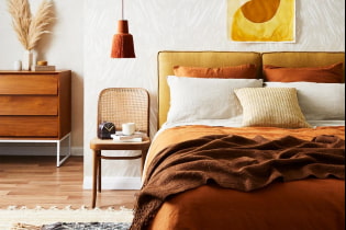 How to decorate a bedroom in warm colors?