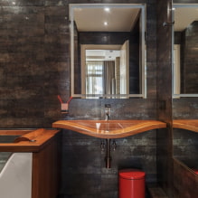 How to decorate the bathroom interior in dark colors? -1