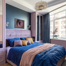 Rules for combining curtains and bedspreads in the bedroom-6