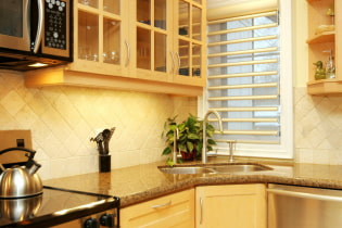 Kitchen design options with a sink in the corner