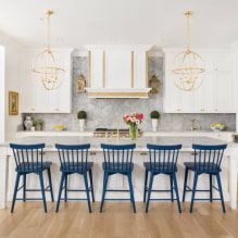 How to use gold color in the interior of the kitchen? -2