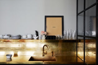 How to use gold color in your kitchen interior?