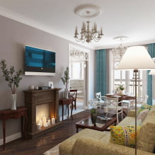 How to arrange a walk-through living room? -4