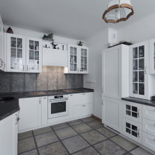 Kitchen set with glass fronts-0