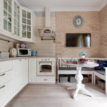 Kitchen set with glass facades-1