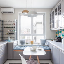 Kitchen set with glass facades-3