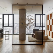 Interior design with glass partitions-3