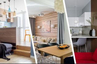 How to separate the kitchen in the studio?