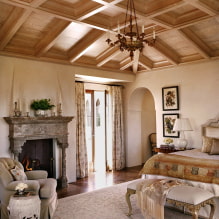Ceiling decoration in a wooden house-0