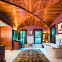 Ceiling decoration in a wooden house-2