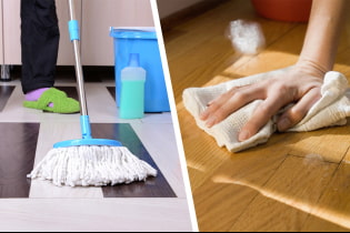 Is it better to mop the floor with your hands or a mop?