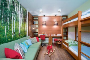Decoration of a children's room 15 sq. m. for two boys