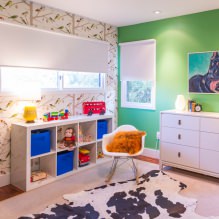 Combination of wallpaper: 70 modern options and photo examples of wall decoration-11