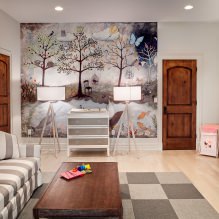 Wallpaper combination: 70 modern options and photo examples of wall decoration-7