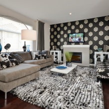 Combination of wallpaper: 70 modern options and photo examples of wall decoration-16