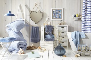 Marine style in the design of the bathroom