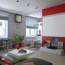 Interior design of a studio apartment 47 sq. m-2