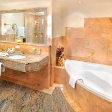 Orange bathroom design-6