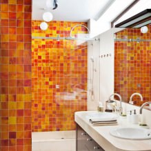 Orange bathroom design-11