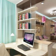 The interior of the study in the living room-7