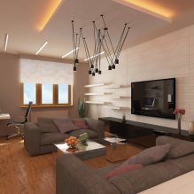 The interior of the study in the living room-17