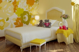 Children's room in yellow tones