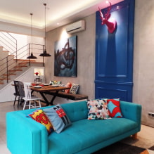 Pop art style in the interior: design features, choice of finishes, furniture, paintings-16