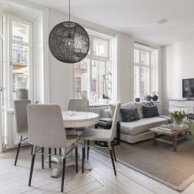 Swedish interior of a studio apartment 34 sq. m-12