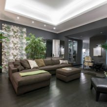 Black floor: choice of material, design, combination with the ceiling and walls-0