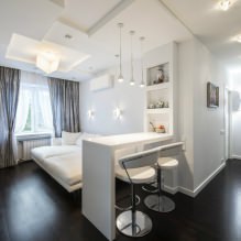 Black floor: choice of material, design, combination with the ceiling and walls-8