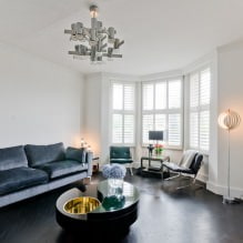 Black floor: choice of material, design, combination with the ceiling and walls-5