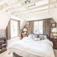 Decorative beams on the ceiling: types, materials, design, color, choice of style-11