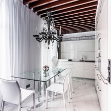 Decorative beams on the ceiling: types, materials, design, color, choice of style-7