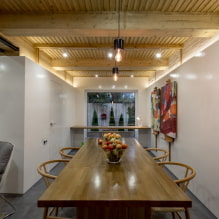 Decorative beams on the ceiling: types, materials, design, color, choice of style-6