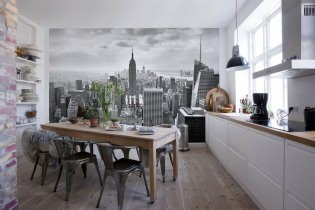 Wallpaper in the kitchen - interior design features