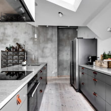 Concrete in the interior: design options, design, types, imitation of concrete pavement-7