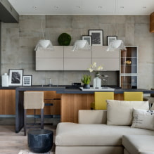 Concrete in the interior: design options, design, types, imitation of concrete pavement-1