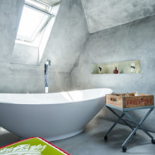 Concrete in the interior: design options, design, types, imitation of concrete pavement-11